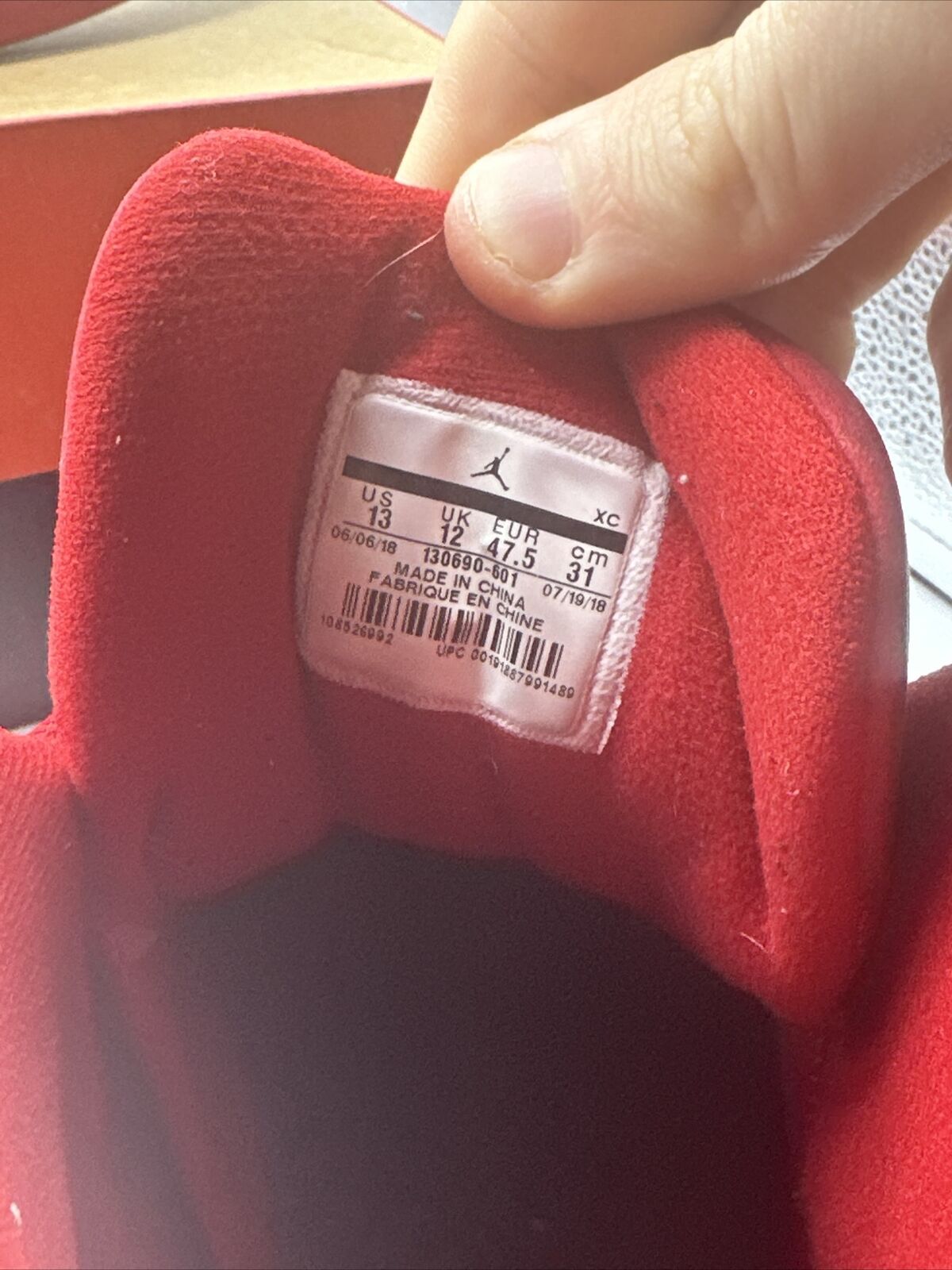Size 13 - Jordan 12 Retro Gym Red 2018