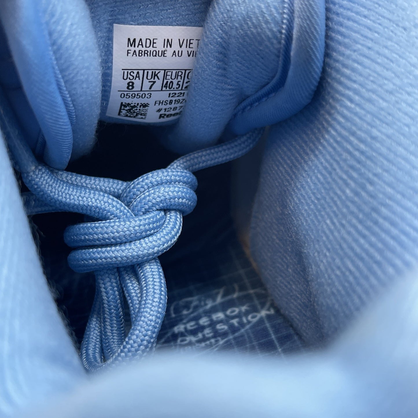 Size 8 - Reebok Question Low Blueprint Silver Suede (GY1079)