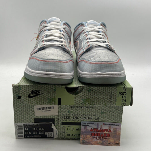 Size 14 - Nike Dunk Low x Union LA Passport Pack - Argon (DJ9649-400)