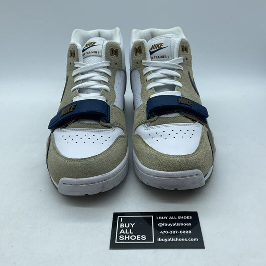 Size 10 - Nike Air Trainer 1 Mid Ale Brown White Blue Suede Leather (DM0522-200)