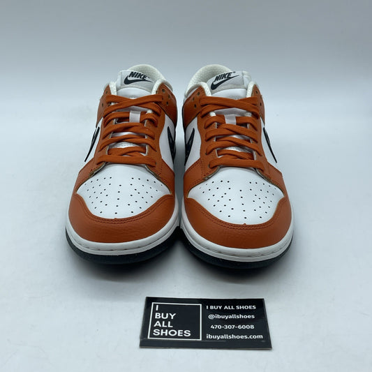 Size 7.5 - Nike Dunk Low Starry Swoosh Orange Black Leather (FV6909-800)
