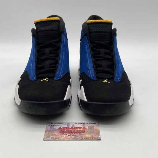 Size 11 - Air Jordan 14 Retro Laney Black Yellow White Suede (487471-407)