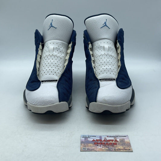 Size 11 - Jordan 13 Retro Mid Flint Blue White Black Suede (414571-404)
