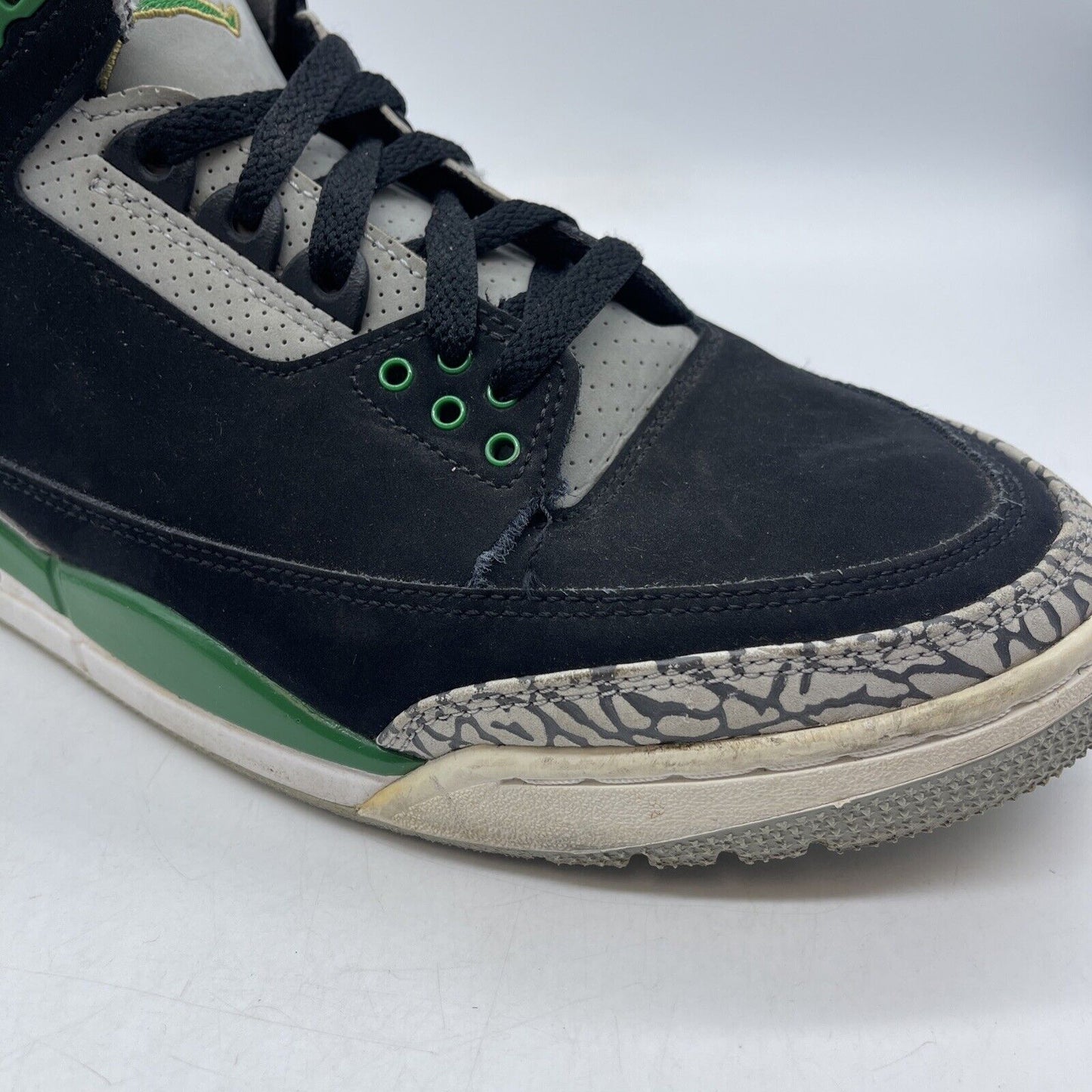 Size 10 - Jordan 3 Retro Mid Pine Green Black Grey Suede White (CT8532-030)