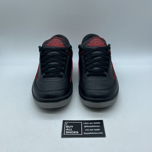 Size 9.5 - Air Jordan 2 Retro Low Christmas Black Leather (DV9956-006)