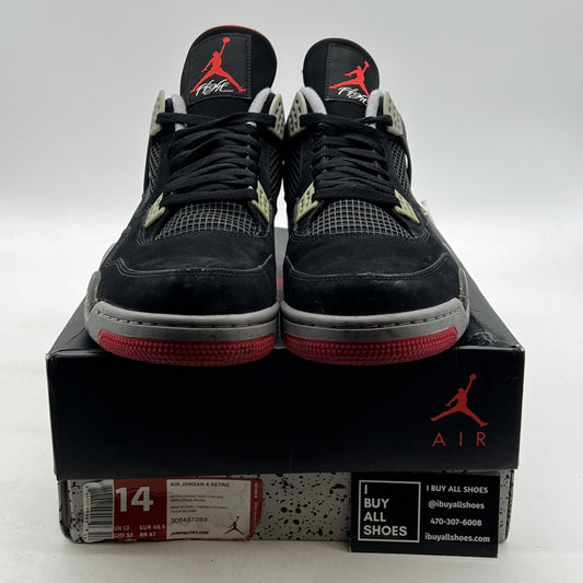 Size 14 - Air Jordan 4 Retro bred release 2012 (308497-089)