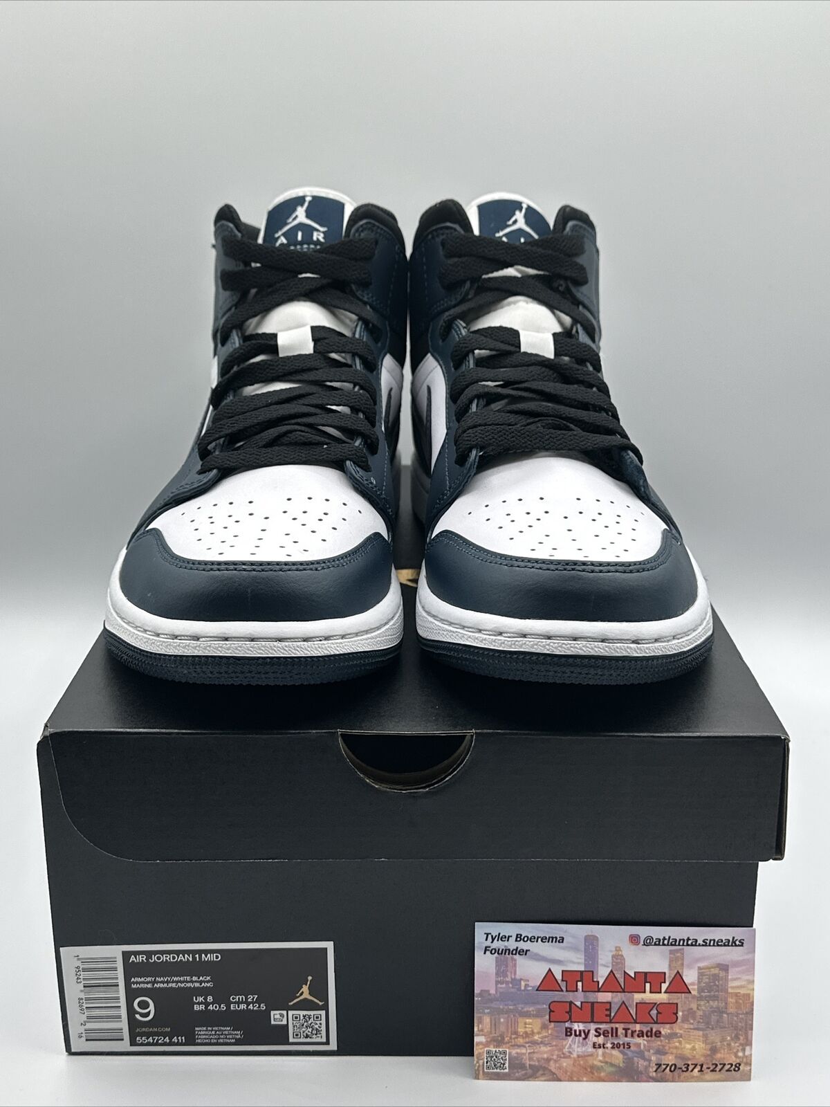 Size 9 - Jordan 1 Mid Armory Navy 2021