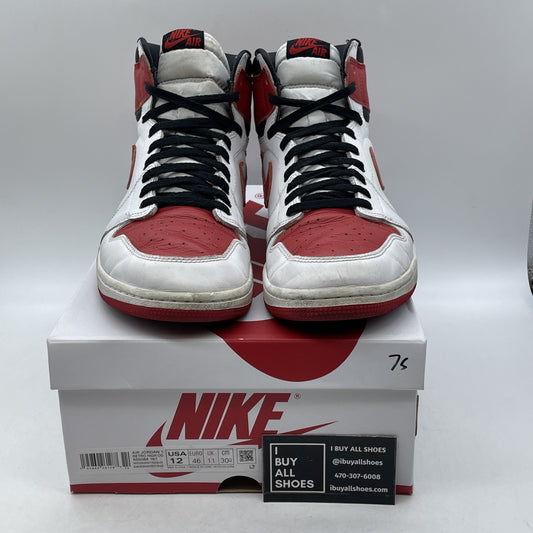 Size 12 - Jordan 1 Retro OG High Heritage White Black Red Leather (555088-161)