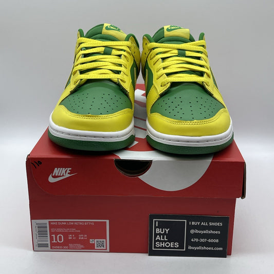 Size 10 - Nike Dunk Low Reverse Brazil Green Yellow (DV0833-300)