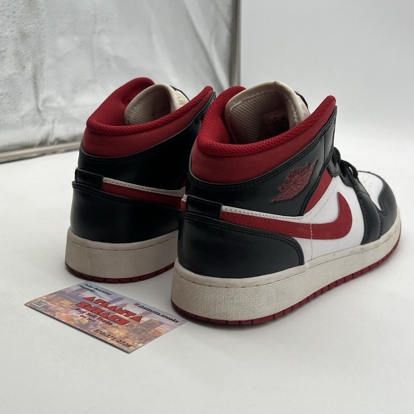Size 5.5Y - Air Jordan 1 Mid Black Gym Red (DJ4695-122)