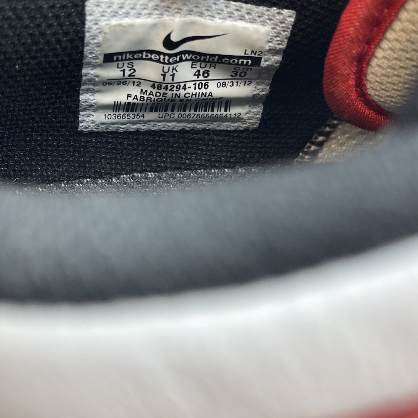 Size 12 - Nike Dunk NG Golf Red White Black Leather (484294-106)