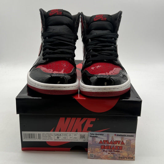 Size 8.5 - Air Jordan 1 Retro OG High Patent Bred (555088-063)