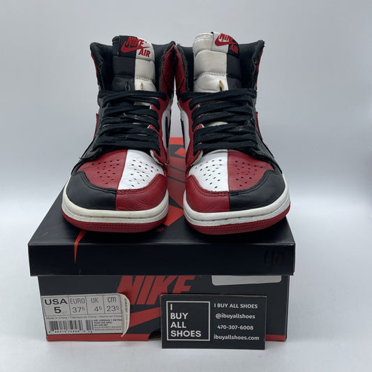 Size 5 - Air Jordan 1 Retro OG NRG High Homage to Home Red White (861428-061)