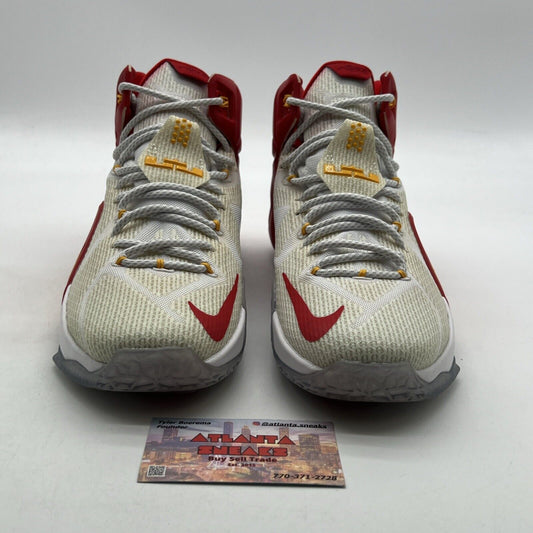 Size 9.5 - Nike LeBron 12 iD Unlocked Red/Yellow/White (799181-981)