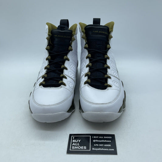 Size 10 - Air Jordan 9 Retro Statue Green Black White Leather (302370-109)