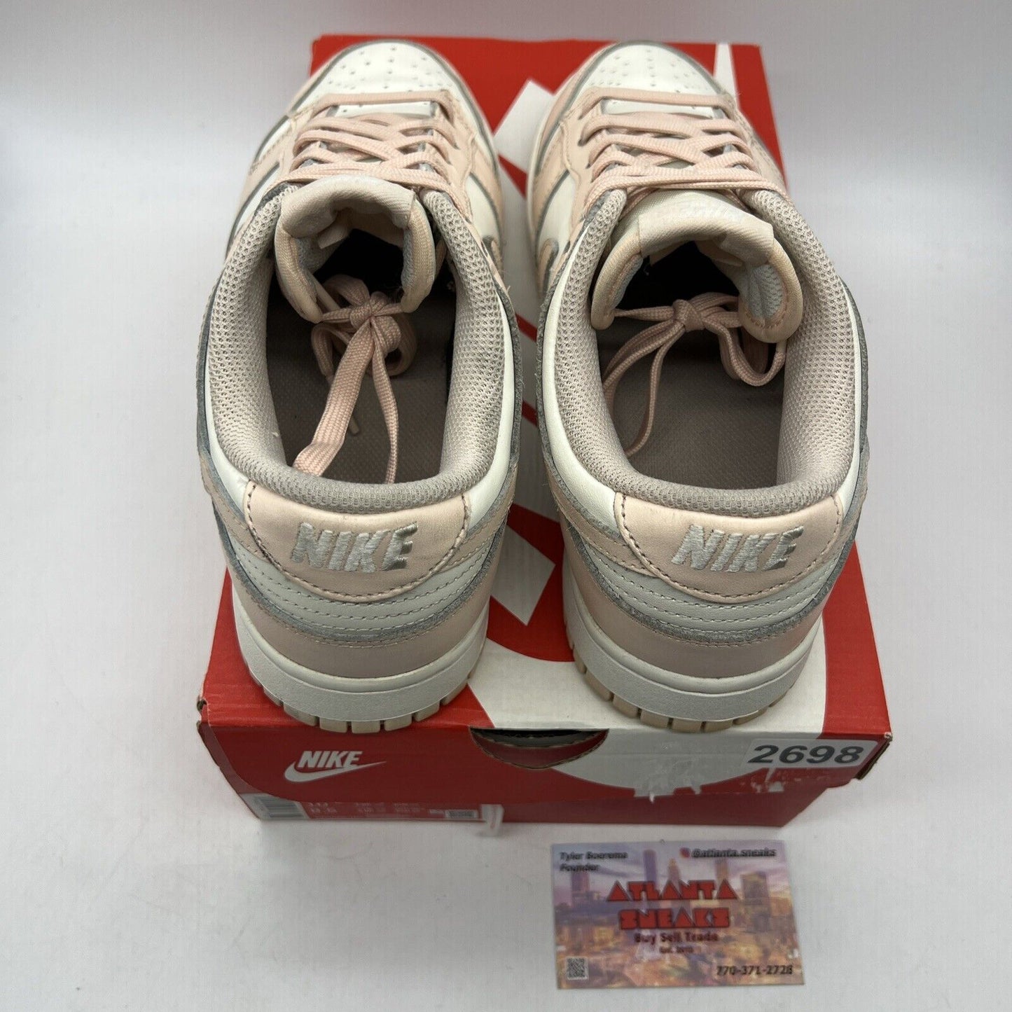 Size 10 - Nike Dunk Low Orange Pearl W White Leather (DD1503-102)