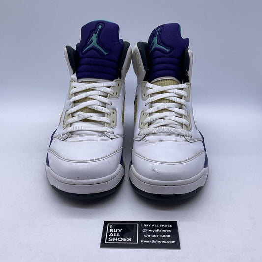 Size 12 - Jordan 5 Retro Grape White Black Blue Purple Leather (136027-108)