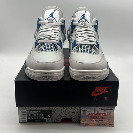 Size 11 - Air Jordan 4 Retro 2024 Military Blue (FV5029-141).