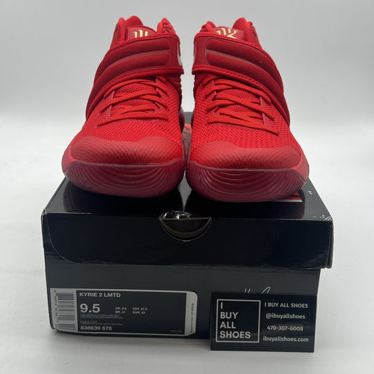 Size 9.5 - Nike Kyrie 2 Gold Swoosh (838639-676)