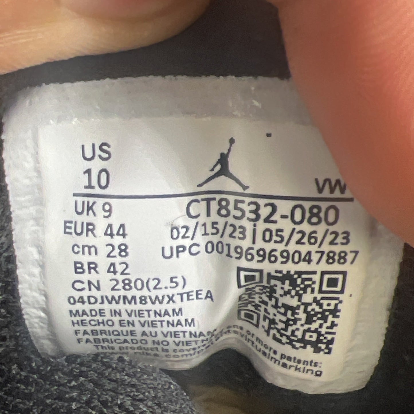 Size 10 - Air Jordan 3 Retro 2023 Mid Fear (CT8532-080)