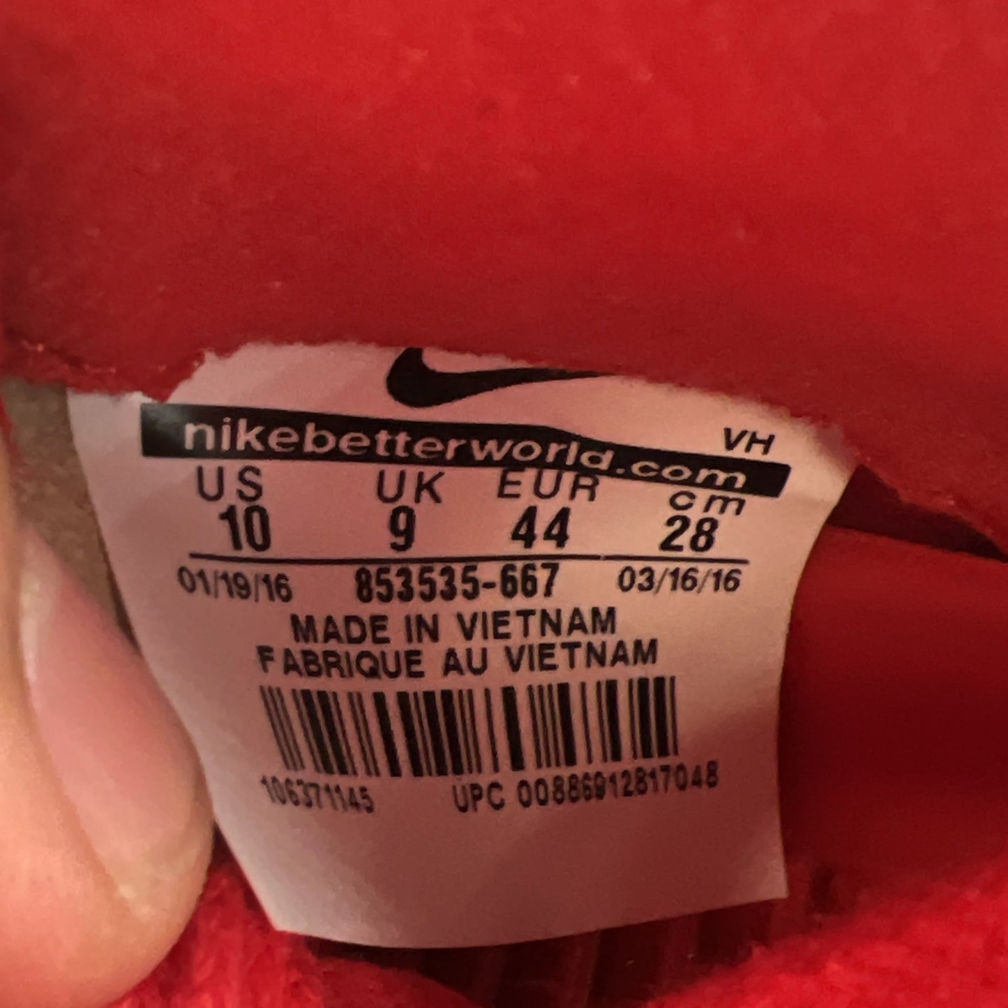 Size 10 - Nike Roshe Tiempo 6 QS Red (853535-667)