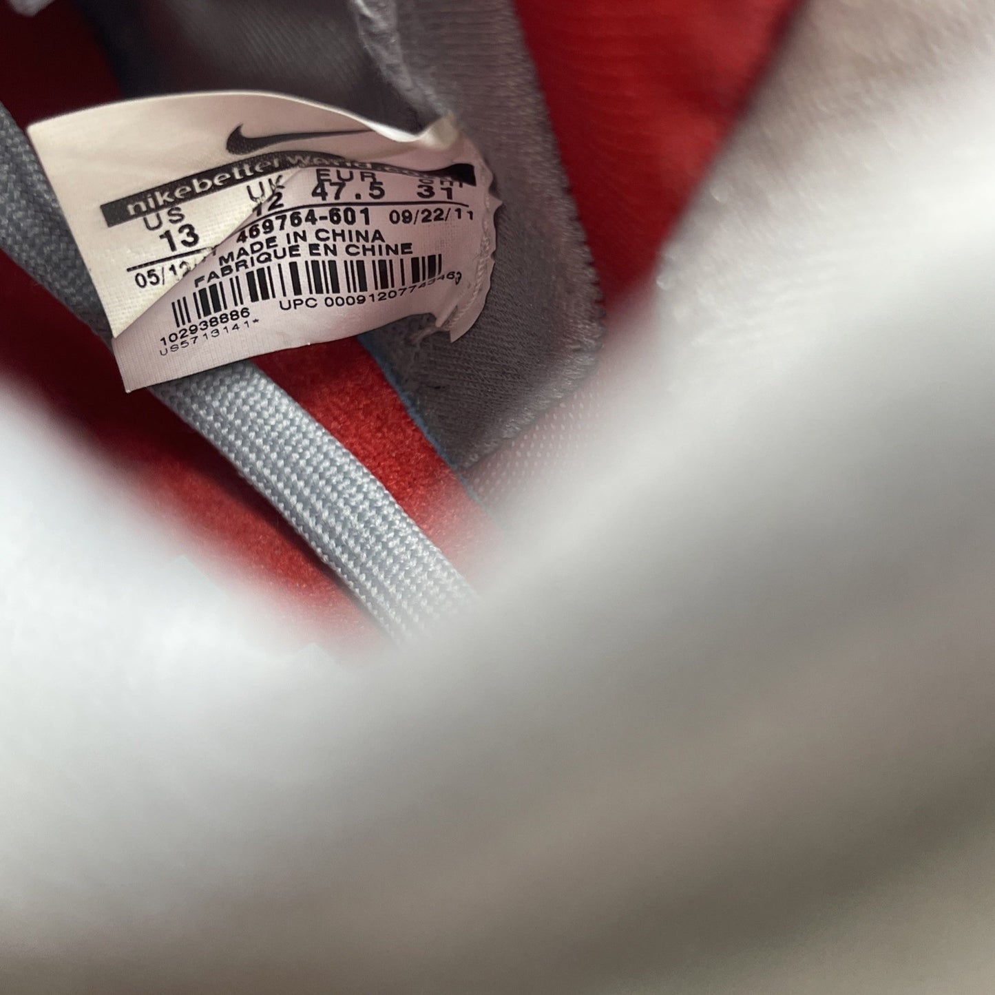 Size 13 - Nike LeBron 9 Ohio State Grey Red Leather (469764-601)