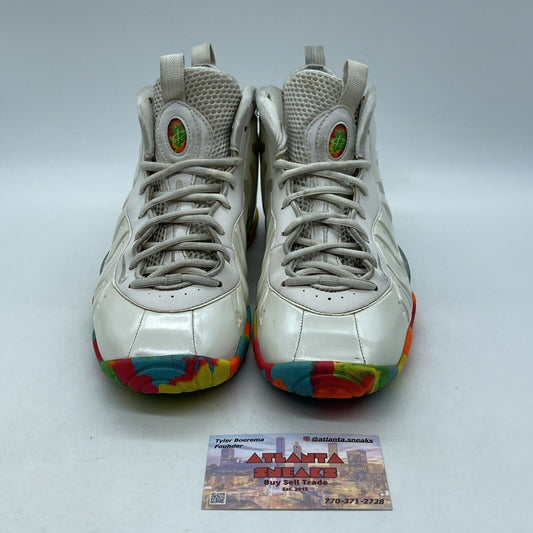 Size 7Y - Nike Little Posite One Mid Fruity Pebbles White Leather (644791-100)