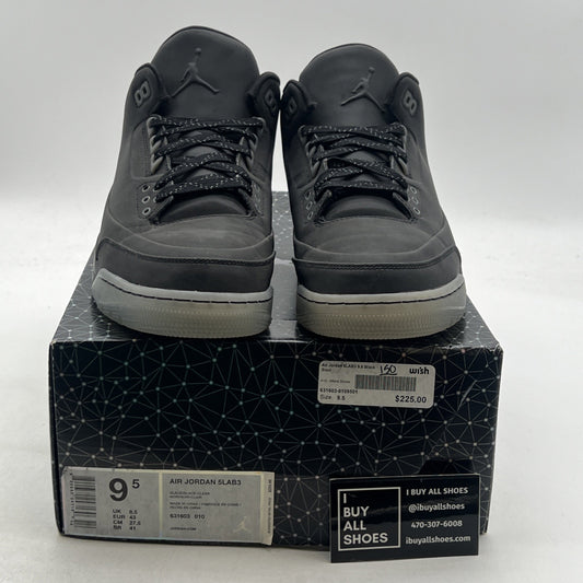Size 9.5 - Air Jordan 3 5Lab3 Reflective Black (631603-010