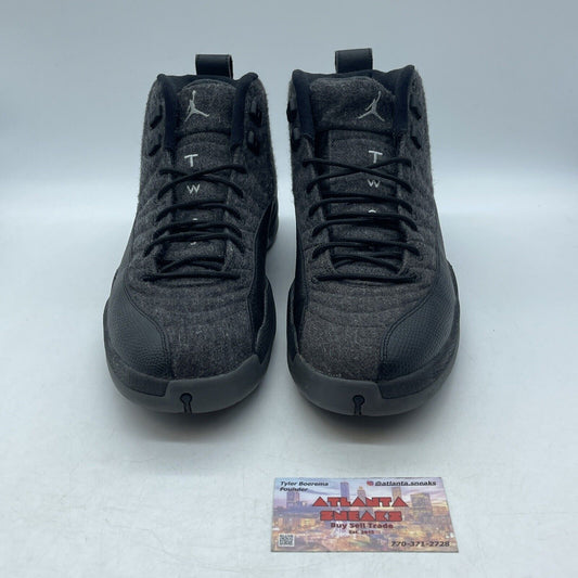 Size 10.5 - Air Jordan 12 Retro Wool Black Grey (852627-003)