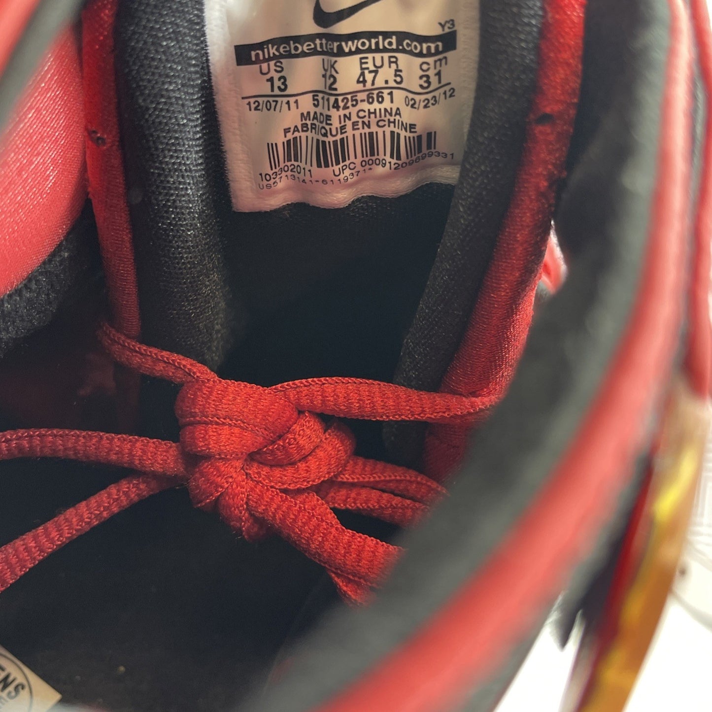 Size 13 - Nike Air Zoom Huarache 2k4 Varsity Red Black Leather (511425 661)