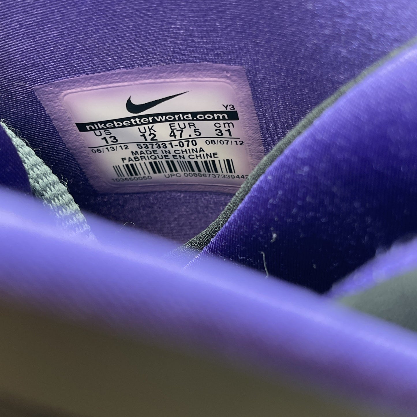 Size 13 - Nike Air Penny 5 Phoenix Purple Grey Suede Leather (537331-070)