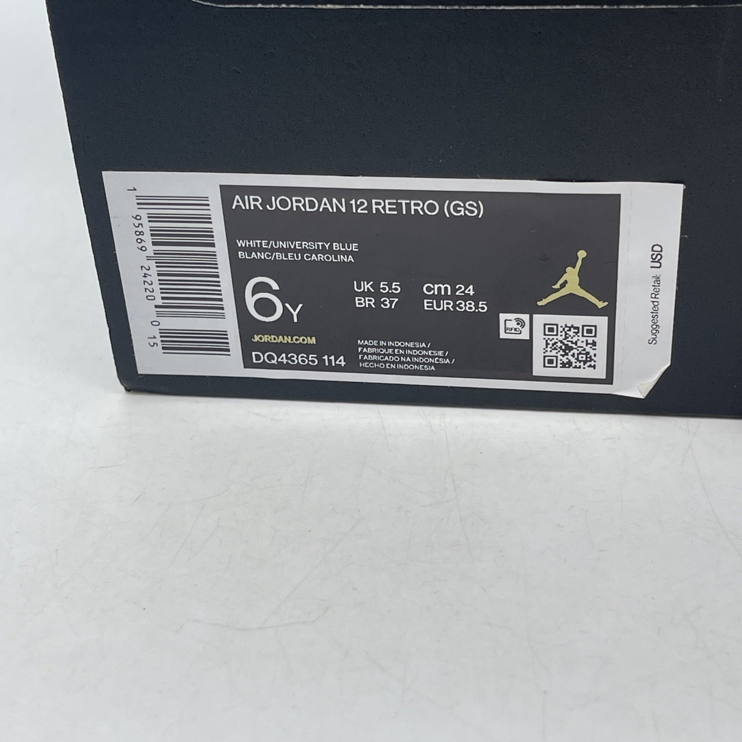 Size 6Y (GS) - Air Jordan 12 Retro Mid Emoji (DQ4365-114)