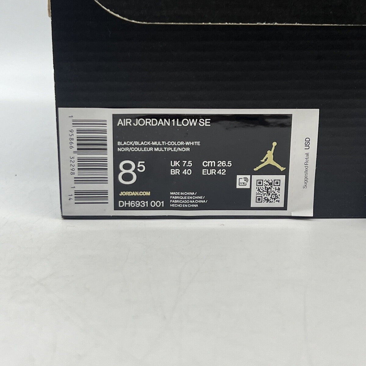 Size 8.5 - Jordan 1 Low SE Diamond Brand New Og All