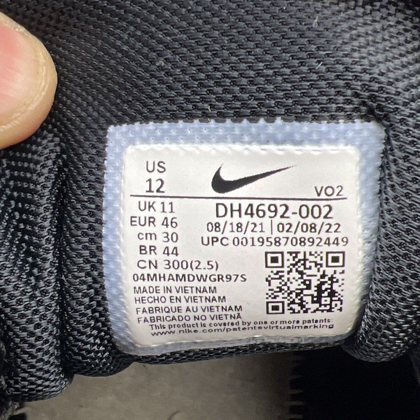 Size 12 - Nike NOCTA x Hot Step Air Terra Black University Gold (DH4692-003)