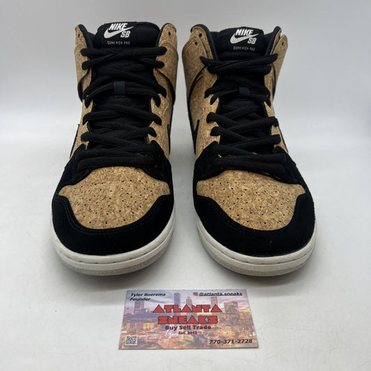 Size 12 - Nike Dunk Premium SB High Cork Black White Suede (313171-026)