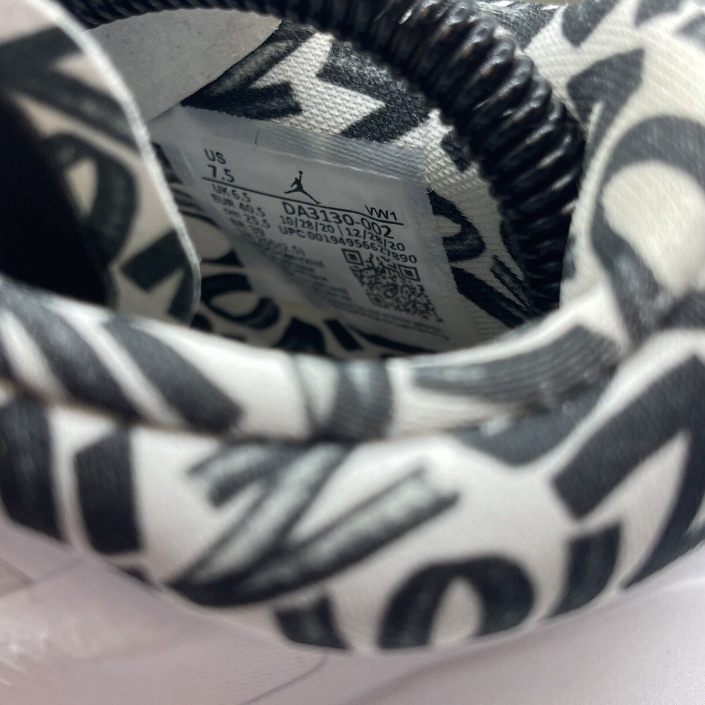 Size 7.5 - Jordan Zion 1 Gen Zion Black White Gold Suede Leather (DA3130-002)