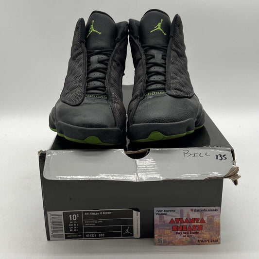 Size 10.5 - Air Jordan 13 Retro 2010 Altitude Green Black Leather (414571-002)