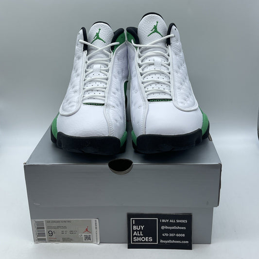 Size 9.5 - Air Jordan 13 Retro Lucky Green 2020 White Suede (DB6537-113)