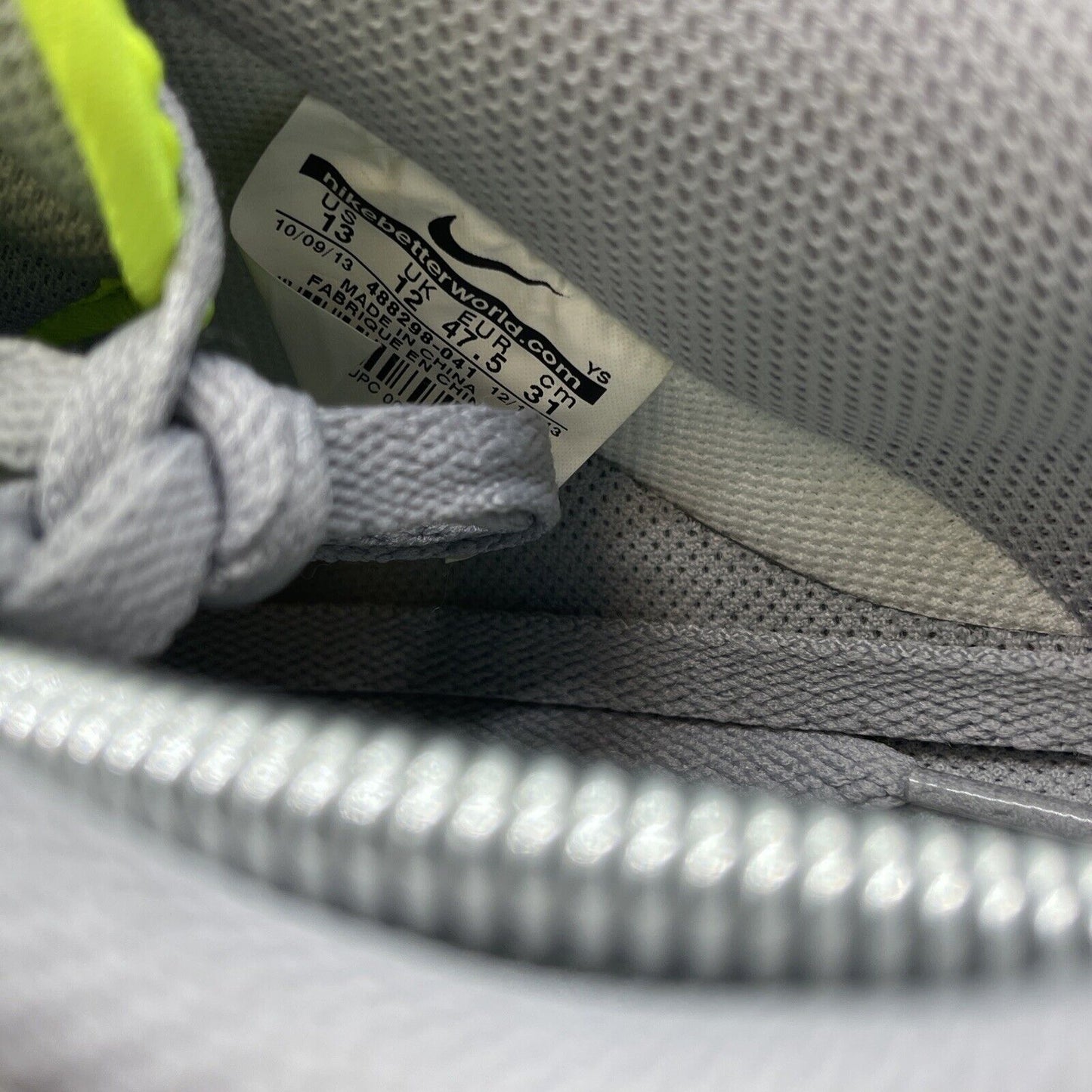 Size 13 - Nike Air Force 1 Low Elephant Volt Neon Green Grey Suede (488298-041)