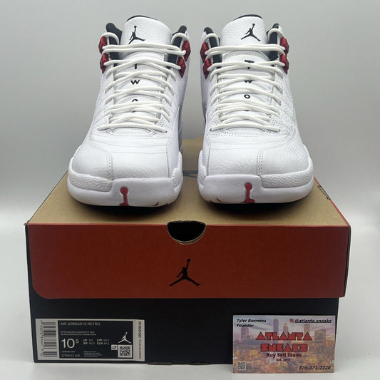 Size 10.5 - Jordan 12 Retro Twist 2021 Brand New Og All White Black Red