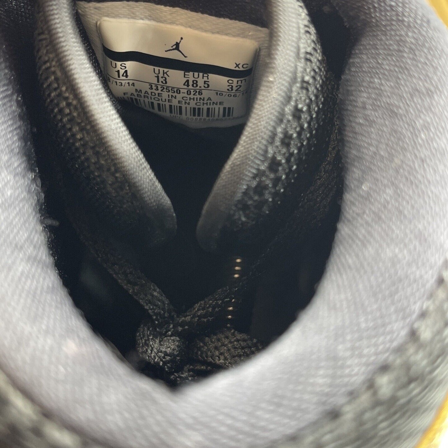 Size 14 - Air Jordan 1 Retro High Melo Gold Black Suede Leather (332550-026)