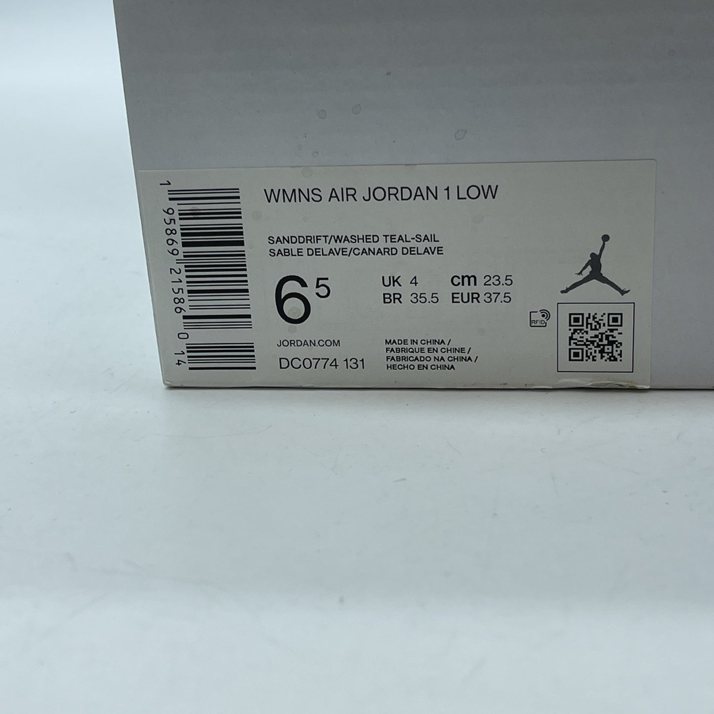 Size 6.5W - Nike Air Jordan 1 Low Washed Tropical Teal Leather (DC0774-131)