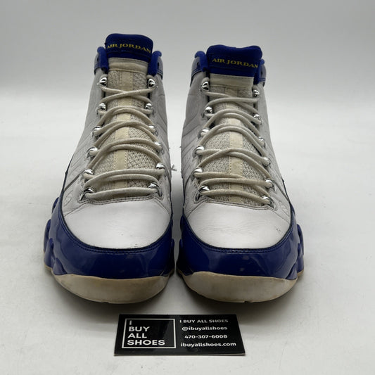 Size 12.5 - Air Jordan 9 Retro Kobe Blue White Yellow Leather (302370-121)