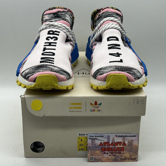 Size 9 - adidas Pharrell x NMD Human Race Trail Solar Pack Blue White Yellow