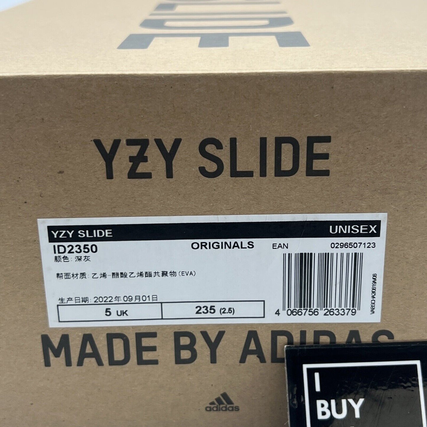Size 5 - Adidas Yeezy Slide Slate Grey (ID2350)