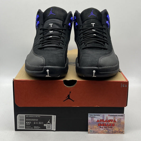 Size 11.5 - Air Jordan 12 Retro Dark Concord Black Suede Purple (CT8013-005)