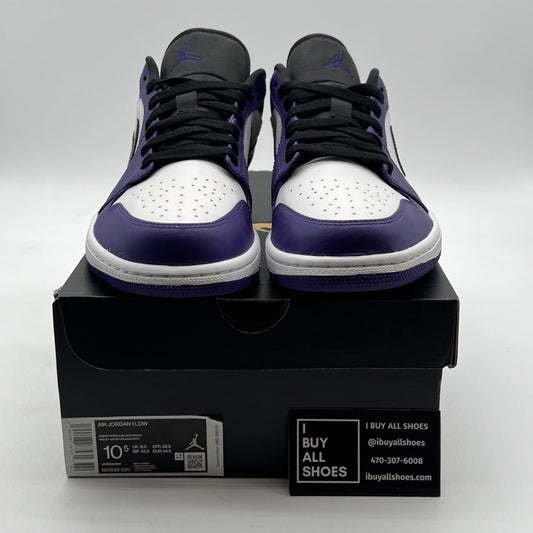 Size 10.5 - Air Jordan 1 Low Court Purple (553558-500)