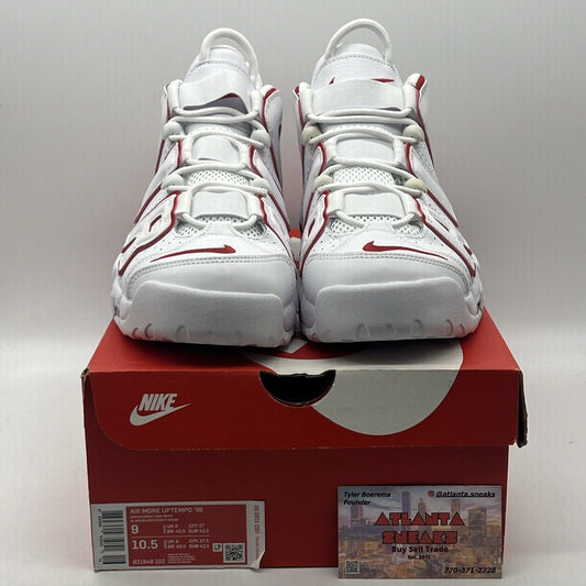 Size 9 - Nike Air More Uptempo White Varsity Red 2018 (921948-102)