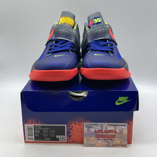 Size 9.5 - Nike Zoom KD 4 2024 Nerf Blue Black Leather (FQ8180-400)