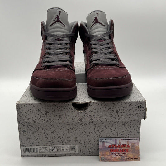 Size 10.5 - Air Jordan 5 Retro SE 2023 Burgundy Suede Grey (DZ4131-600)
